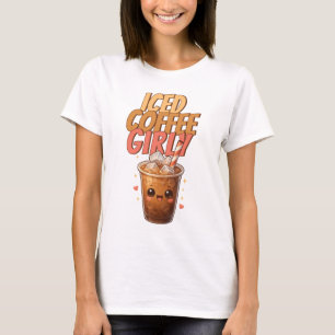 Camiseta Café Gelado Feminino Fofo Kawaii