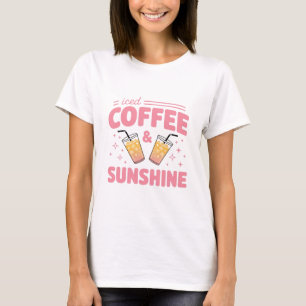 Camiseta Café Gelado Retro & Sol Brincadeiras Divertidas de