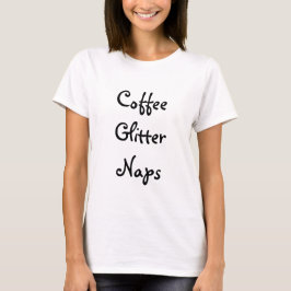 Camiseta Café, Glitter, Soneca