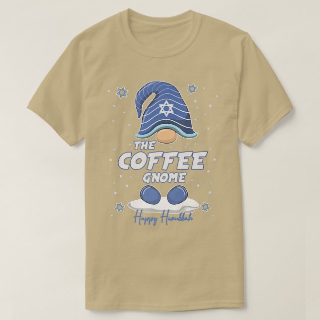 Camiseta Café Gnome Funny Hanukkah Família Correspondente (Frente do Design)
