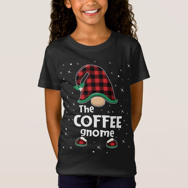 Camiseta Café Gnomo Xadrez Buffalo Correspondente ao Natal  (Frente)