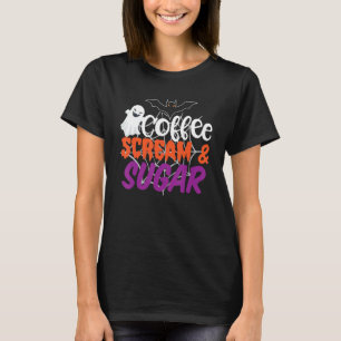 Camiseta Café Grito E Açúcar Feliz Halloween Outubro