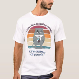 Camiseta Café Grumpy Catful Manhã Humor Design
