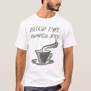 Camiseta Café Halloween Latte Engraçado - Abóbora-de-Sangue