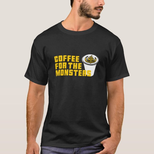 Camiseta CAFÉ Halloween PARA MONSTERS Zombies Latte Cu (Frente)
