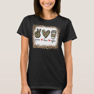 Camiseta Café Hippie de Amor à Paz de Leopardo Sangrado