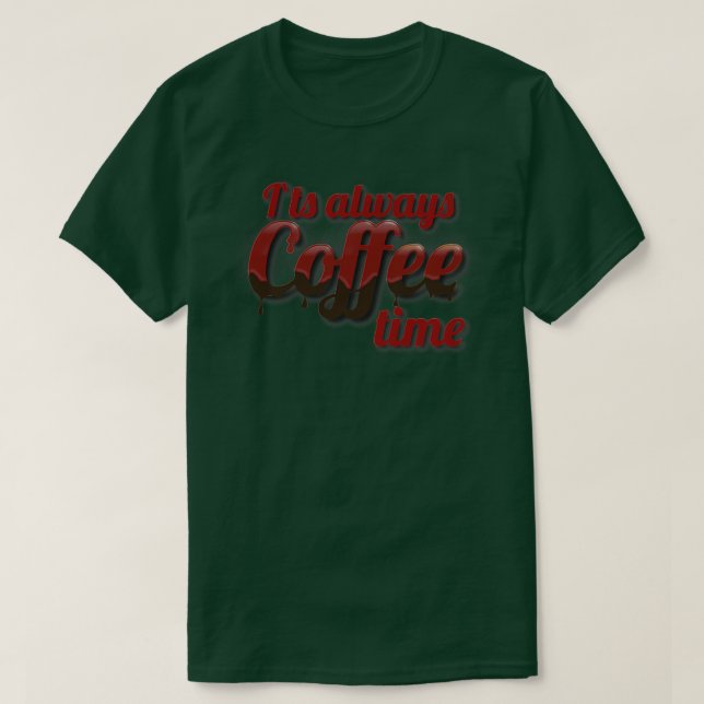 Camiseta Café Horário Nacional do Café presente para café (Frente do Design)