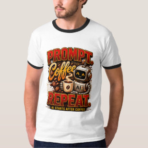 Camiseta Café Imediato Repetir .Ai Inicia Após Café Engraça