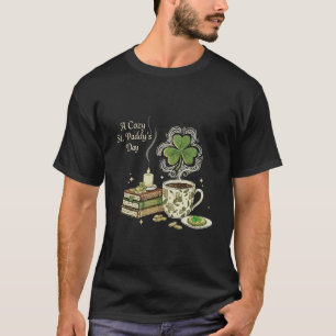 Camiseta Café Irlandês Aconchegante do Dia de São Patrício