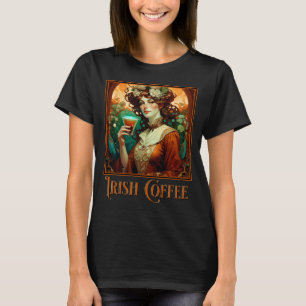 Camiseta Café irlandês Art Nouveau