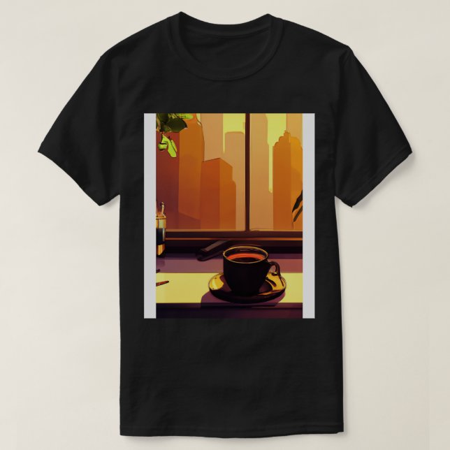 Camiseta Café Janela Sun 1 (Frente do Design)