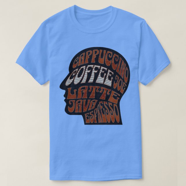 Camiseta Café Java Espresso Joe Cappuccino Latte (Frente do Design)