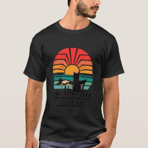 Camiseta Café Jesus Gatos Engraçado Design Fofo Amantes de