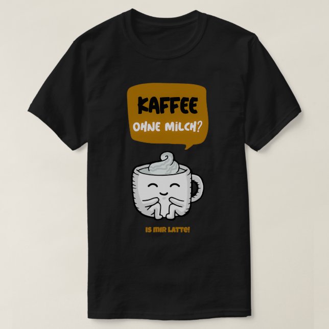 Camiseta Café Latte Café Leite Café Café Breakfast Presente (Frente do Design)
