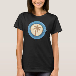 Camiseta Café Latte com Palmeira