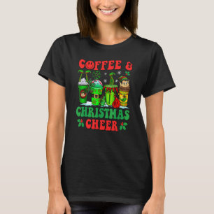 Camiseta Café Latte de Natal Aconchegante Eu Funciono Com C