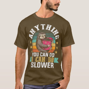 Camiseta Café Lento E Preguiçoso Com Café Bonito Sem Amor R