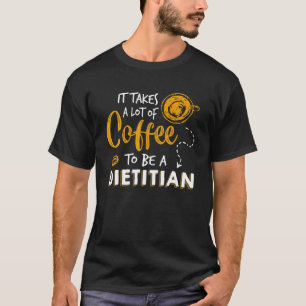 Camiseta Café Lover Funny Nutrição Dietitiana Registrada