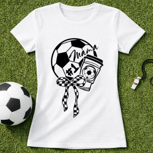 Camiseta Café Mãe de Futebol Estilo Bow