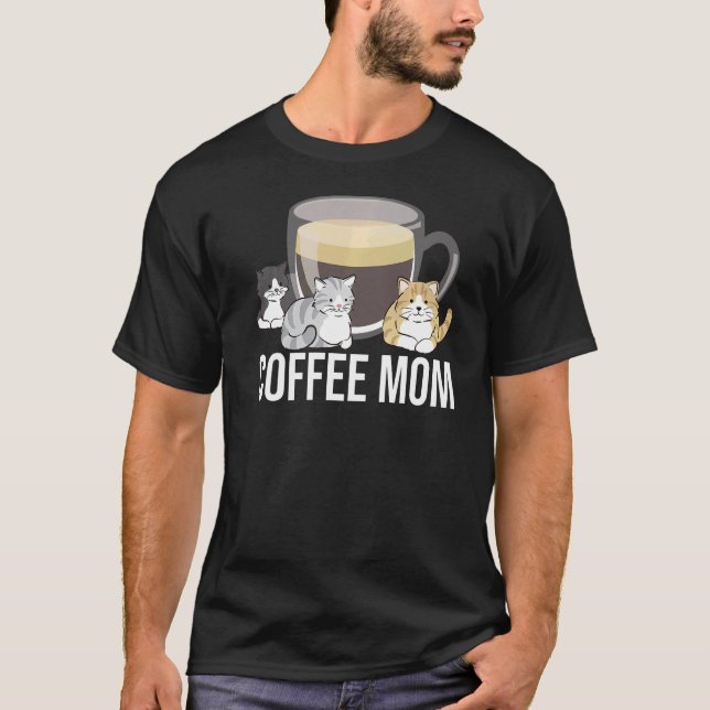Camiseta Café Mãe Gato Proprietário Cat Proprietário Animal (Frente)