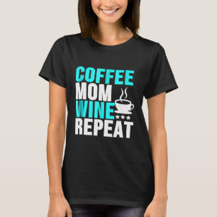 Camiseta Café Mãe Vinho Dia de as mães Repetido