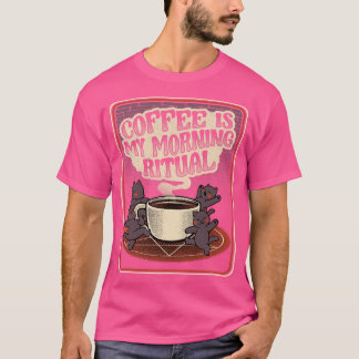 Camiseta Café Manhã Ritual Cats por Tobe Fonseca