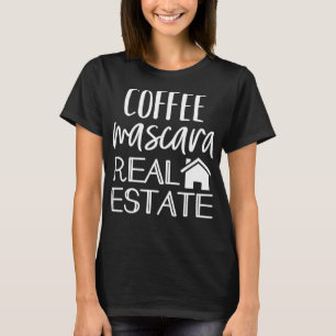 Camiseta Café Mascara Imobiliário Agente Funny Realser
