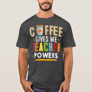 Camiseta Café Me Dá Ensino Envolve Professora Engraçada Pro