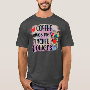 Camiseta café me dá poderes para professor