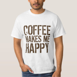 Camiseta Café me deixa feliz