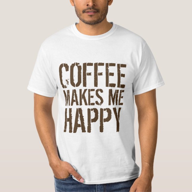Camiseta Café me deixa feliz (Frente)