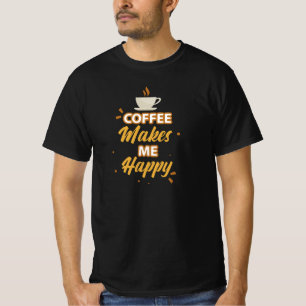 Camiseta Café me deixa feliz