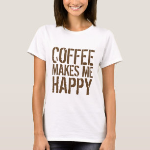 Camiseta Café Me Faz Feliz