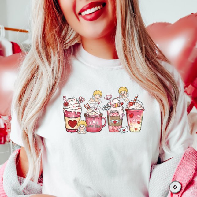 Camiseta Café Namorados Cupido (Criador carregado)