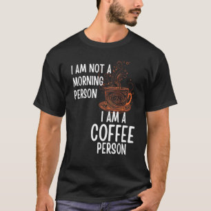Camiseta Café Não Pessoa Morena Homens e Mulheres