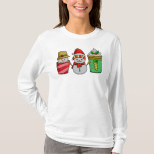Camiseta Café Natal Copas Snowman Long Sleeve