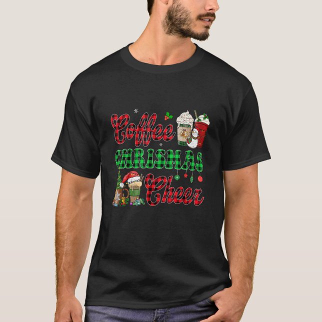 Camiseta Café Natal Mais Alegres Mulheres Latinhas Cozy Win (Frente)