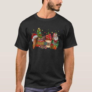 Camiseta Café Natal Snowman Latte Peppermint Candy Ca