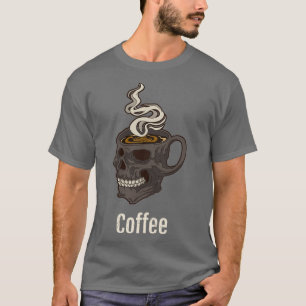 Camiseta Café Negro Amante Morning Hater Caffeine Junkie