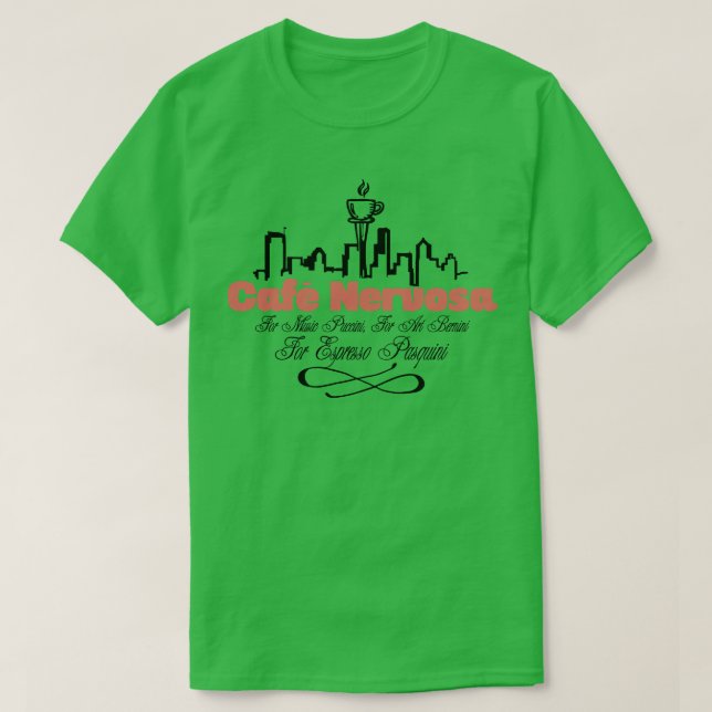 Camiseta Cafe Nervosa (Frente do Design)