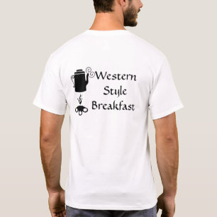 Camiseta Café, o diafragma do café da manhã ocidental