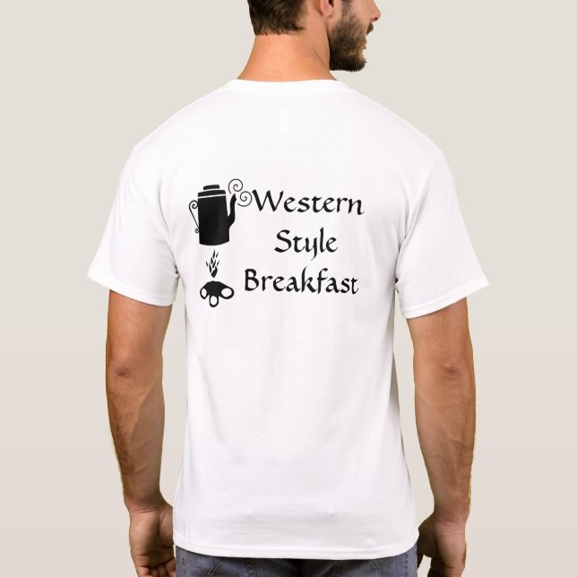 Camiseta Café, o diafragma do café da manhã ocidental (Verso)