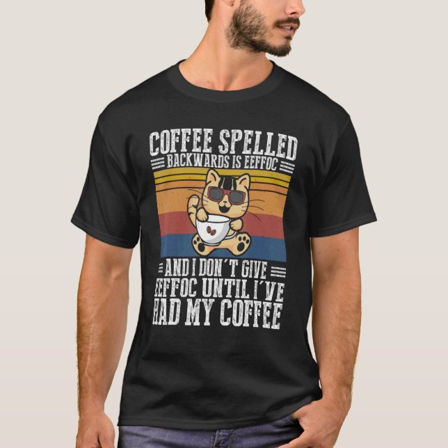 Camiseta Café Ortografado Para Trás É Eefã I Odeio Peop (Frente)