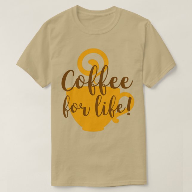 Camiseta Café para a vida (Frente do Design)