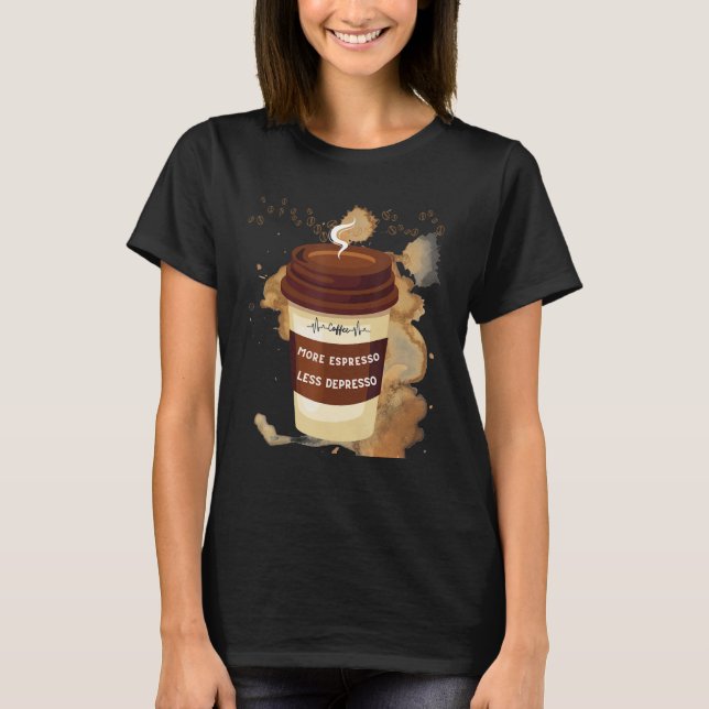 Camiseta Café Para Mulheres Do Café Da Vida (Frente)