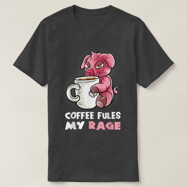 Camiseta Café Passa Minha Fúria Em Minha Mug Caffeine Nerd  (Frente do Design)
