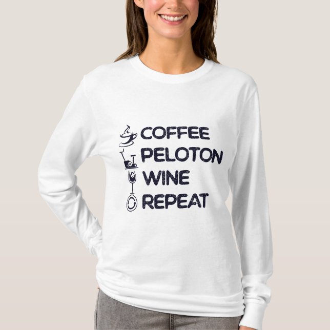 Camiseta Café Pelo Vinho Repetitivo (Frente)