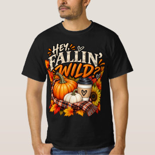 Camiseta Café Personalizado Abóbora Selvagem de Outono Ou