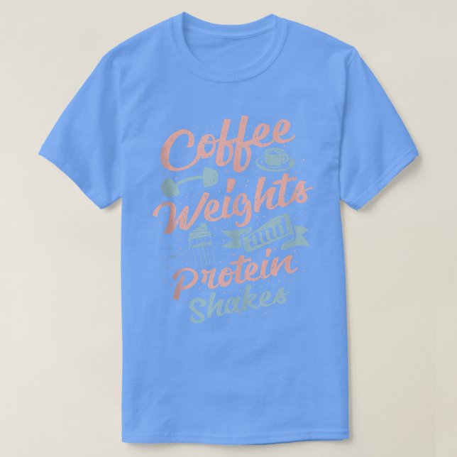 Camiseta Café Pesos E Proteínas Agitam Bacalhau (Frente do Design)