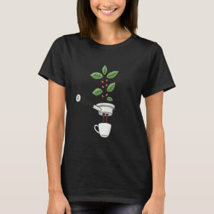 Camiseta Café Planta ao Copo Espresso Barista Arte Criativa